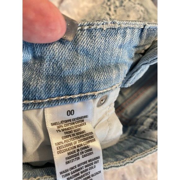 Aeropostale Denim Shorts w/Lace Front Sz. 00 - Picture 4 of 4